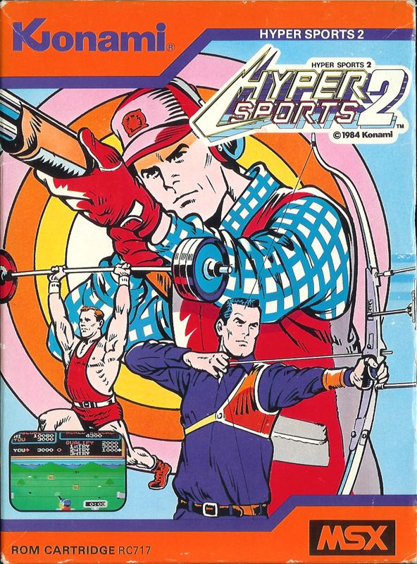 Hyper Sports 2 box art for MSX